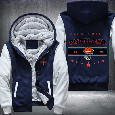 Vintage Basketball PORTLAND 1970 Fleece Hoodies Jacket