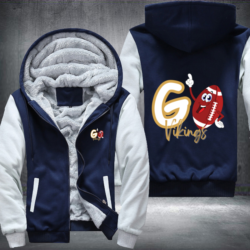 Go Vikings Fleece Hoodies Jacket