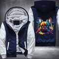 Rainbow French Bulldog Watercolour design Fleece Hoodies Jacket