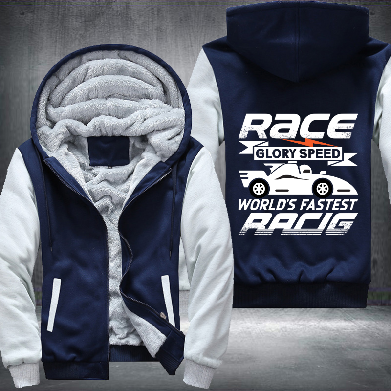 Race Glory Speed World's Faster Racing Fleece Hoodies Jacket