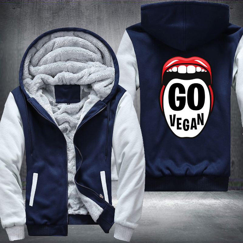 Go Vegan Mouth Fleece Hoodies Jacket