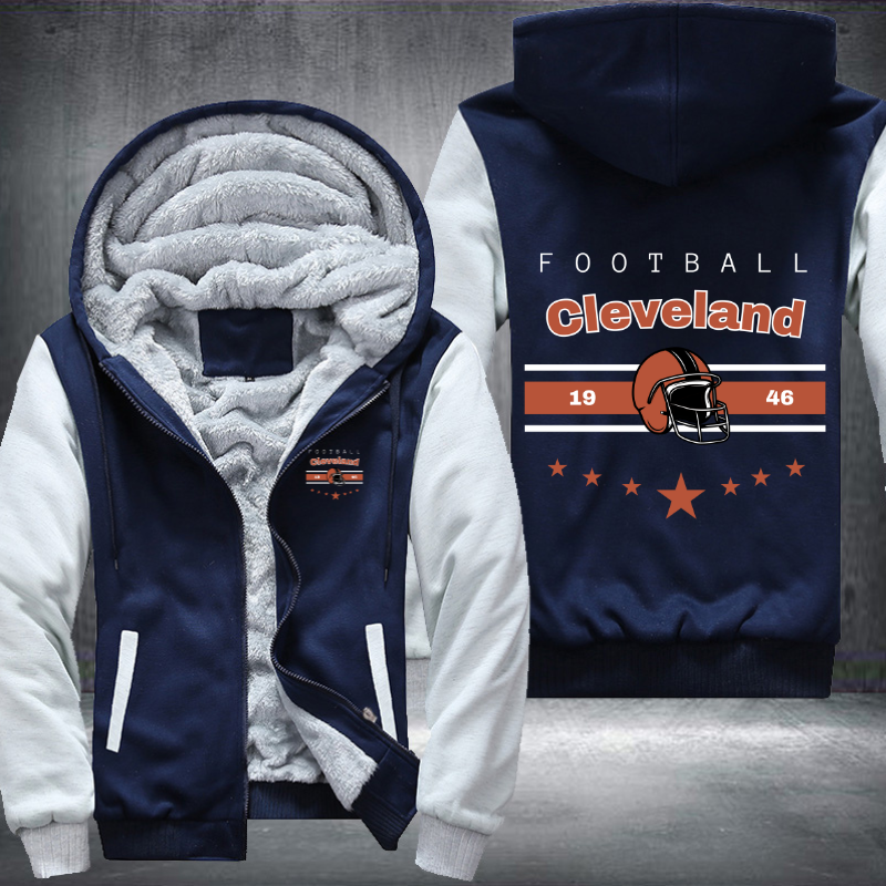 Vintage Football Cleveland 1946 Fleece Hoodies Jacket