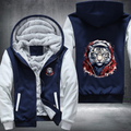 Animal Hiphop Graphic Funny White Tiger Fleece Hoodies Jacket