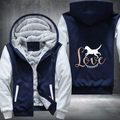 love dog smile Fleece Hoodies Jacket