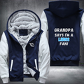 Grandpa Says I'm A Lions Fan Fleece Hoodies Jacket