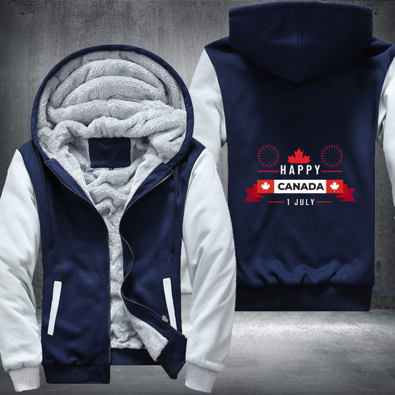 Happy Canada Day 1 July Out Fleece Hoodies Jacket
