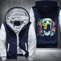 Rainbow Labrador Retriever Watercolour design Fleece Hoodies Jacket