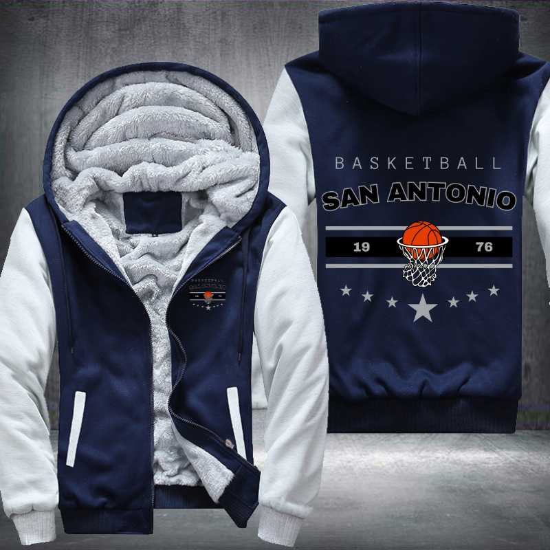 Vintage Basketball SAN ANTONIO 1976 Fleece Hoodies Jacket