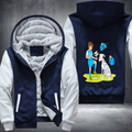 Boy play football with Dog Fleece Hoodies Jacket