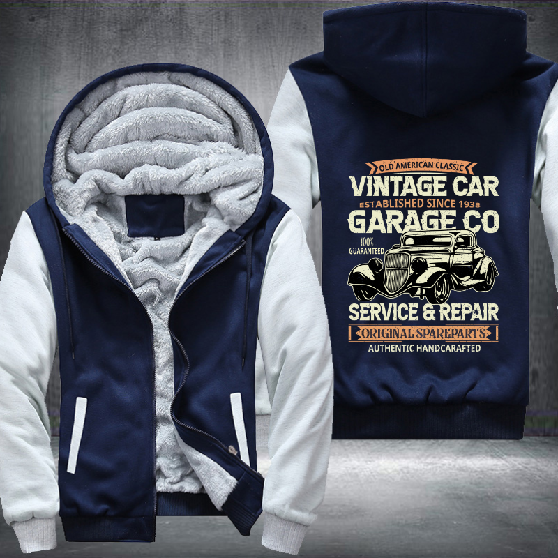 Old American Classic Vintage Car Fleece Hoodies Jacket
