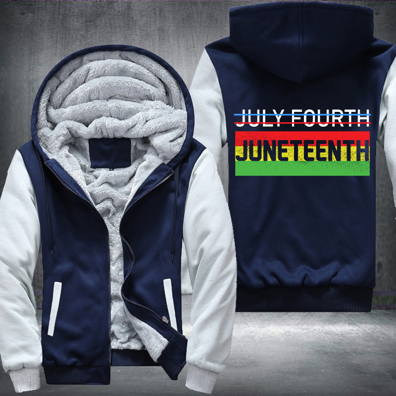 July Fourth Juneteenth Fleece Hoodies Jacket