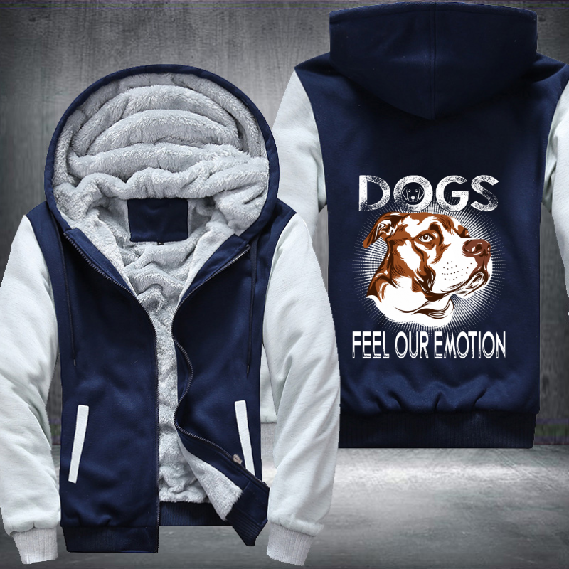 Dogs Feel Our Emotion Fleece Hoodies Jacket