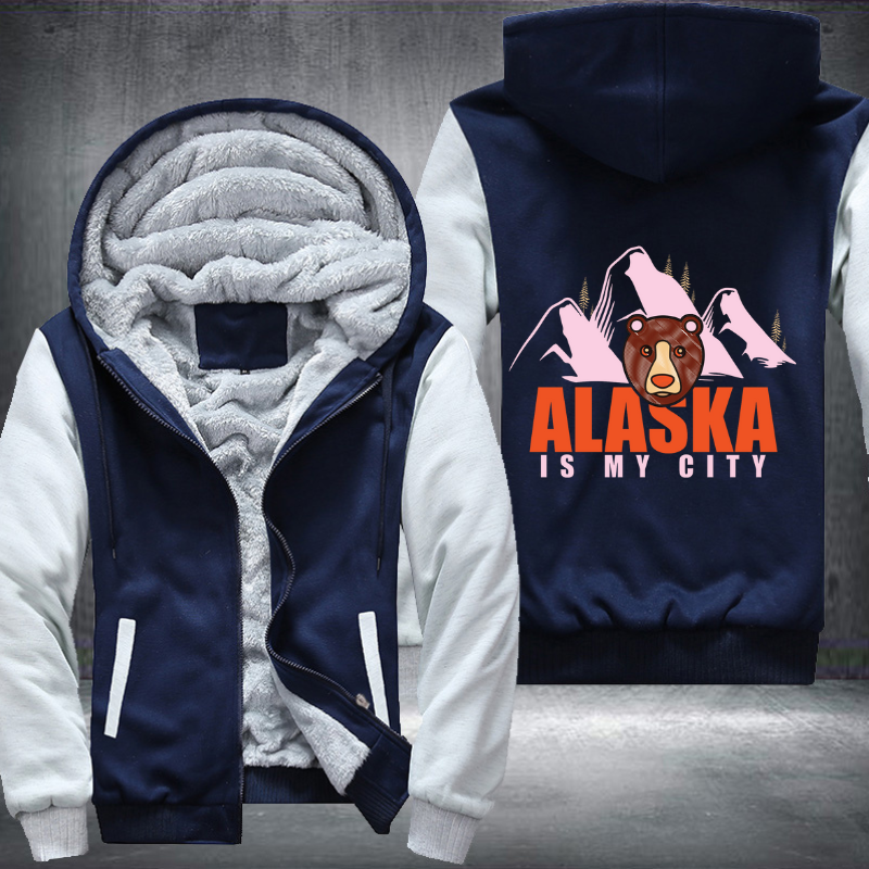 Alaska Is My City Fleece Hoodies Jacket