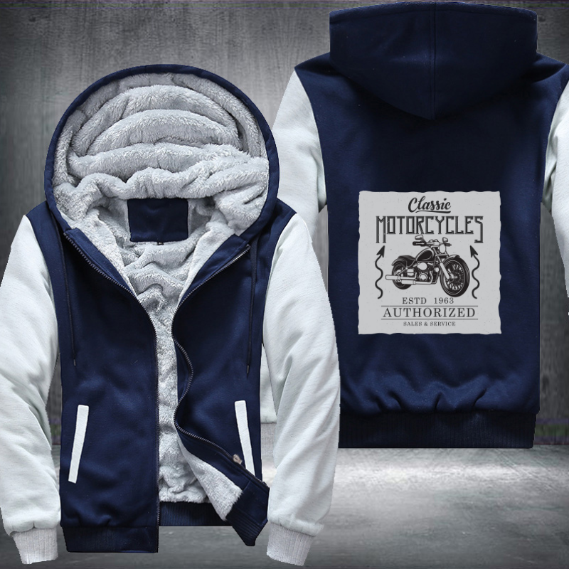 Classic Motorcycles ESTD 1963 Fleece Hoodies Jacket