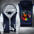 Rainbow Rottweiler dog Watercolour Fleece Hoodies Jacket