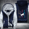 love dog Fleece Hoodies Jacket