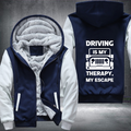 DRIVING IS MY THERAPY Fleece Hoodies Jacket