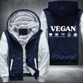 Vegan Design Fleece Hoodies Jacket