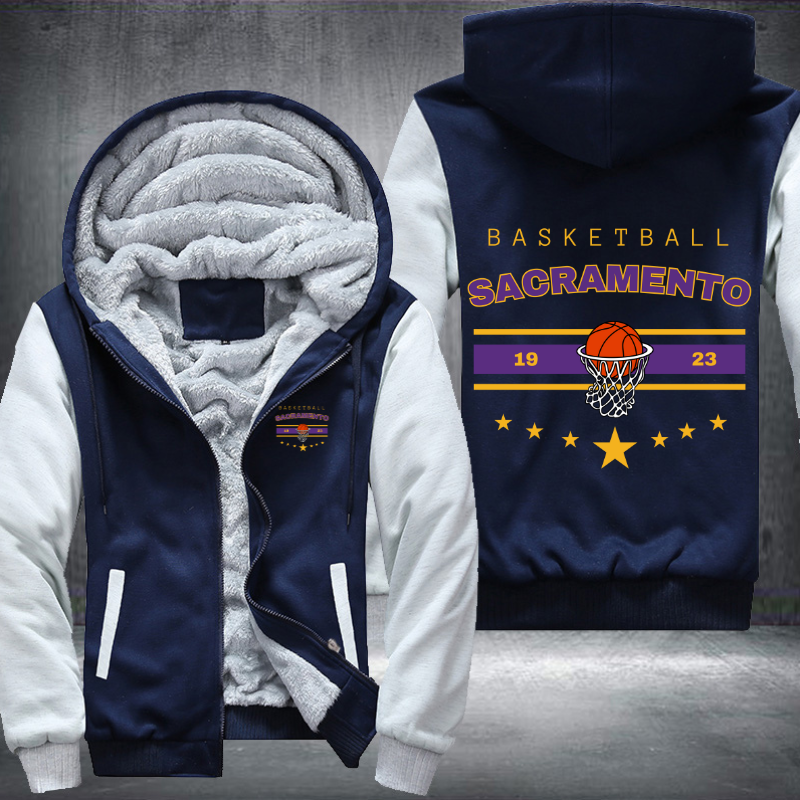 Vintage Basketball SACRAMENTO 1923 Fleece Hoodies Jacket