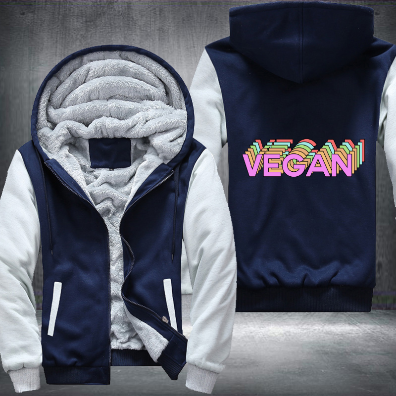 Vegan Colourful Fleece Hoodies Jacket