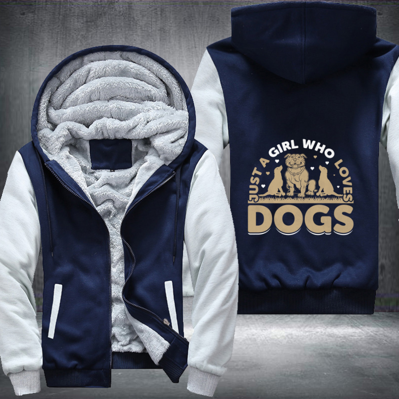 just a girl who love dogs Fleece Hoodies Jacket