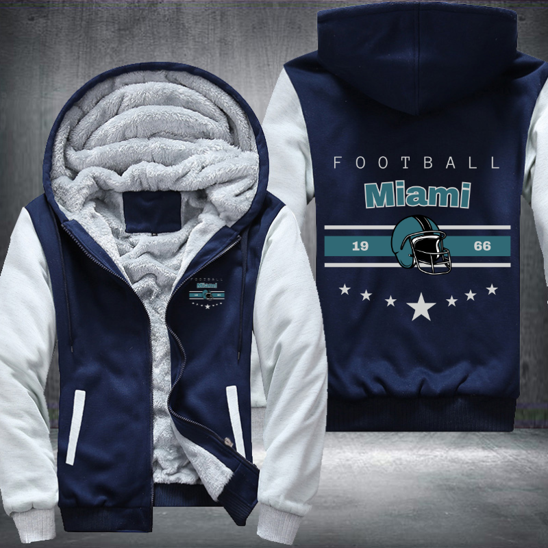 Vintage Football Miami 1966 Fleece Hoodies Jacket