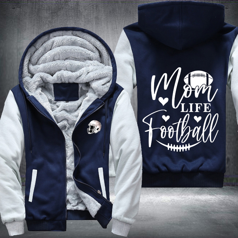 Mom Life Football Fleece Hoodies Jacket