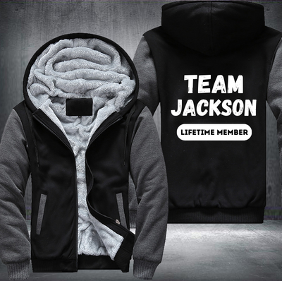 Team JACKSON Lifetime Member Family Fleece Hoodies Jacket