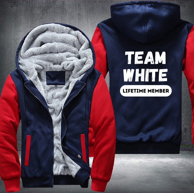 Team WHITE Lifetime Member Family Fleece Hoodies Jacket