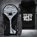 LIFE GOAL PET ALL THE DOGS Fleece Hoodies Jacket