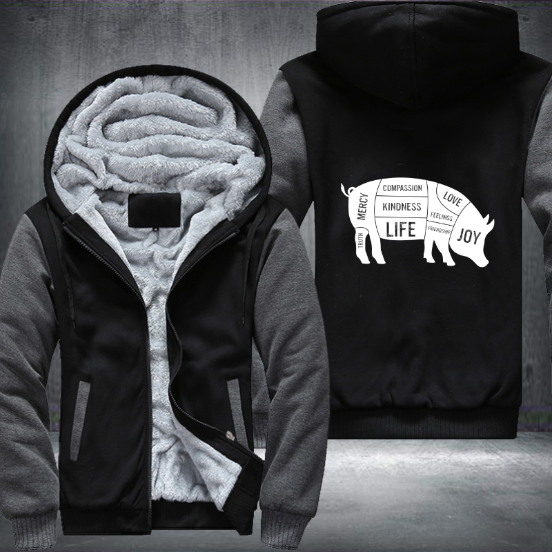 Animal Testing Fleece Hoodies Jacket