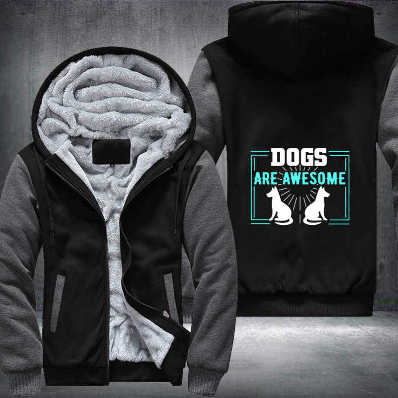 DOGS ARE AWESOME Fleece Hoodies Jacket