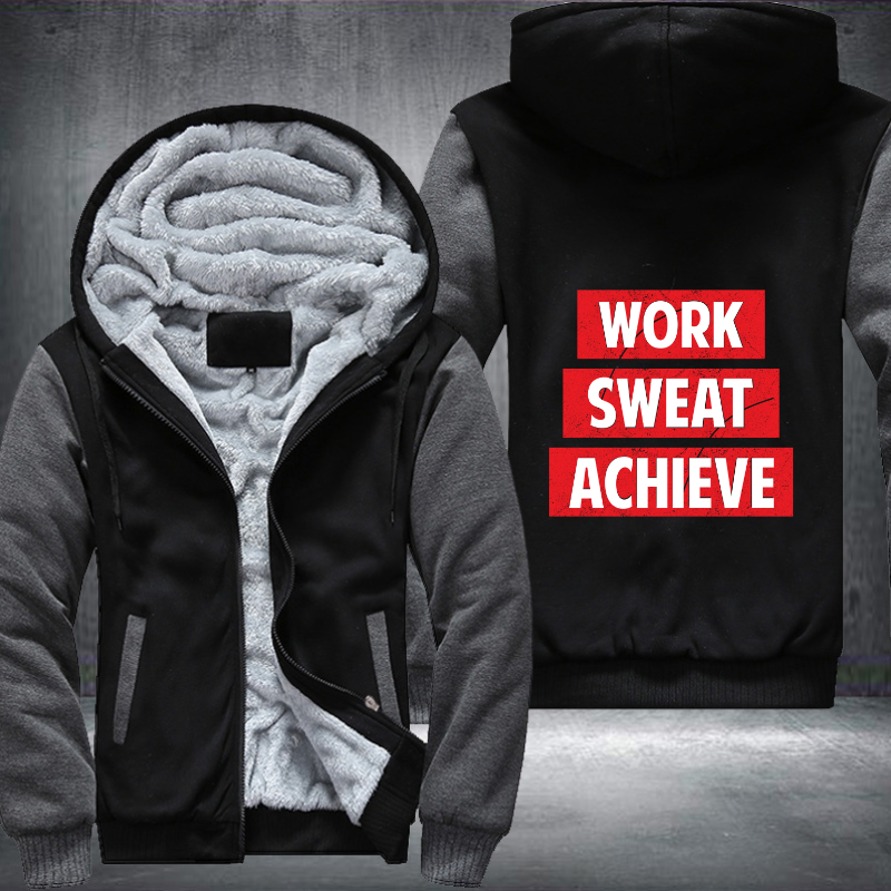 Work Sweat Achieve Fleece Hoodies Jacket