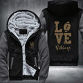 Football Gold Love Vikings Fleece Hoodies Jacket