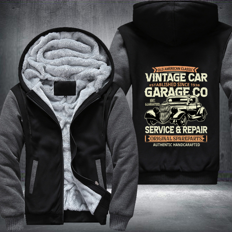 Old American Classic Vintage Car Fleece Hoodies Jacket