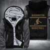Basketball Lover City WASHINGTON Fleece Hoodies Jacket