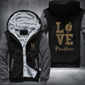 Football Gold Love Panthers Fleece Hoodies Jacket