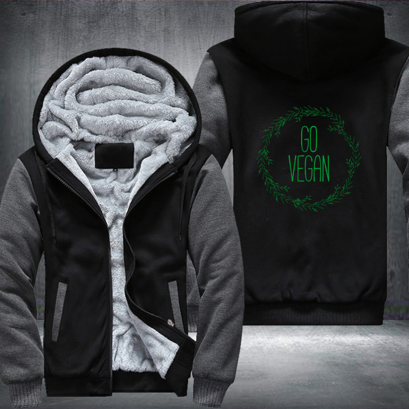 Go Vegan Fleece Hoodies Jacket