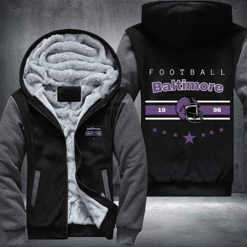 Vintage Football Baltimore 1996 Fleece Hoodies Jacket