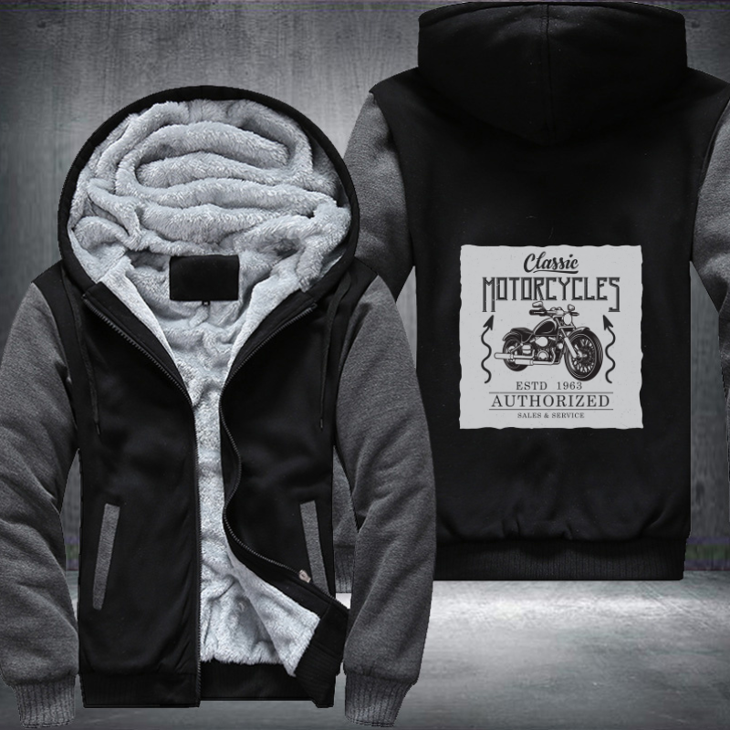 Classic Motorcycles ESTD 1963 Fleece Hoodies Jacket