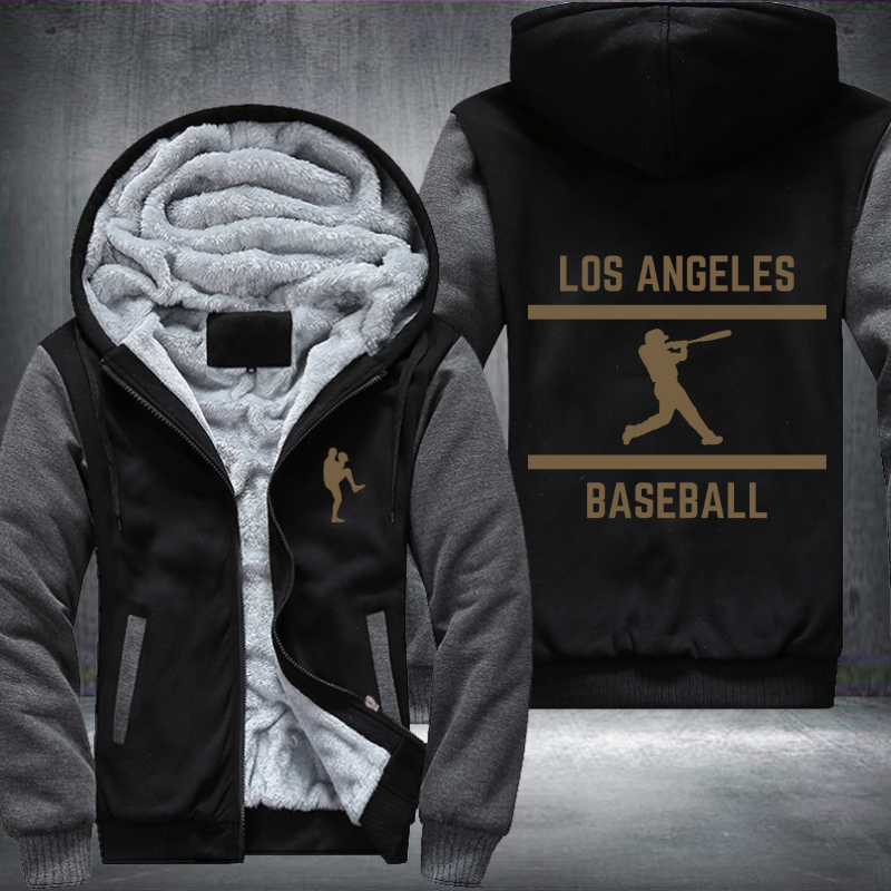 Baseball Lover City Los Angeles Fleece Hoodies Jacket