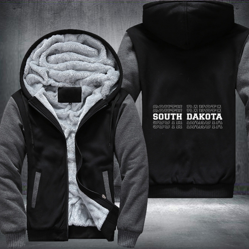 Patriotic USA State South dakota Fleece Hoodies Jacket