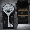 Soccer Lover City Los Angeles Fleece Hoodies Jacket