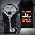 don't make me john wick it's not just a dog but my dog Fleece Hoodies Jacket