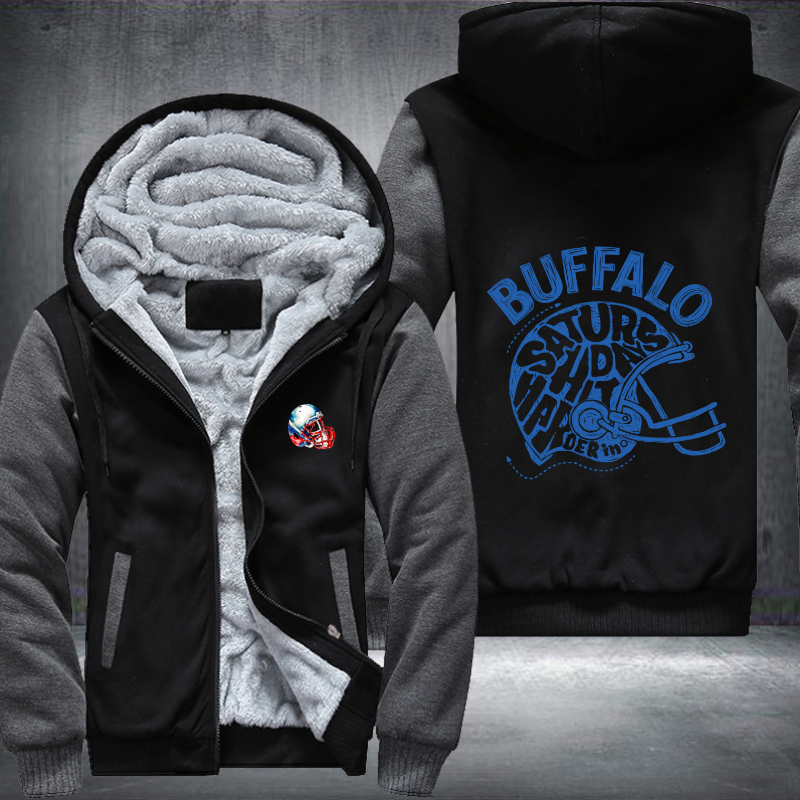 Saturdays hit harder in BUFFALO Fleece Hoodies Jacket