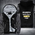 Grandpa Says I'm A Saints Fan Fleece Hoodies Jacket