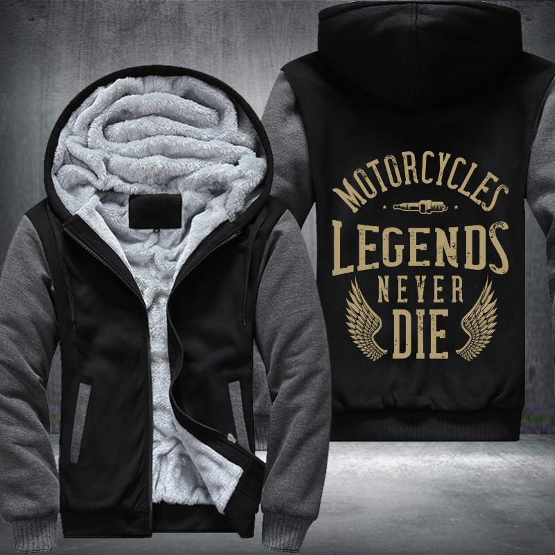 Motorcycles Legends Never Die Fleece Hoodies Jacket