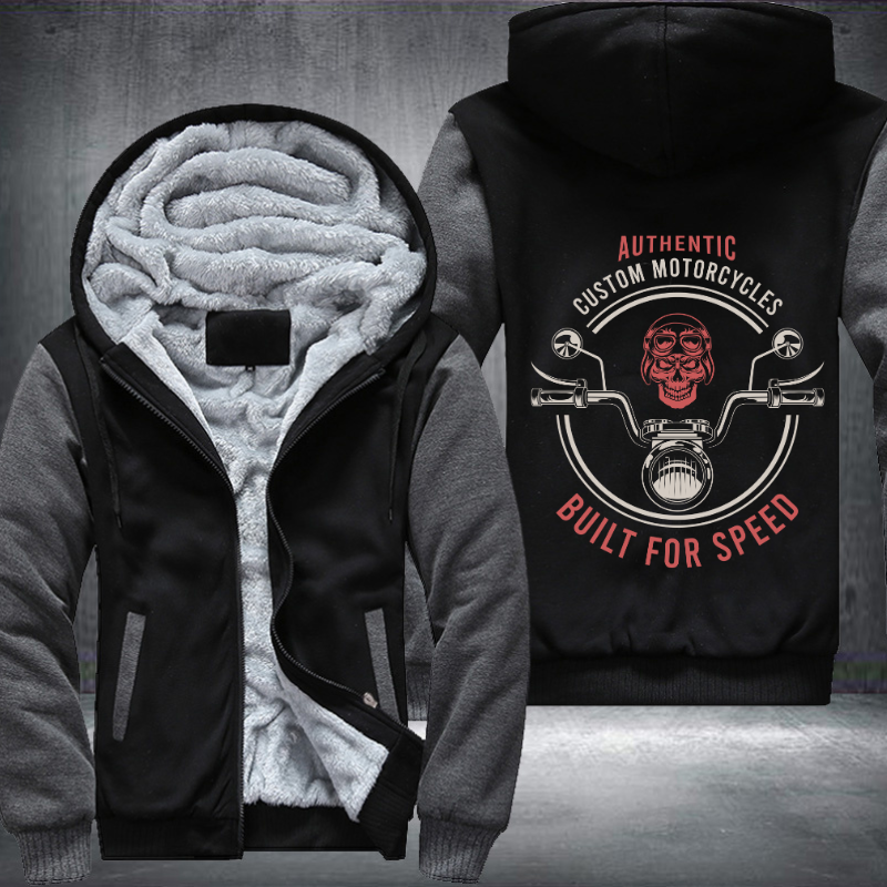 Skull Built for Speed Fleece Hoodies Jacket