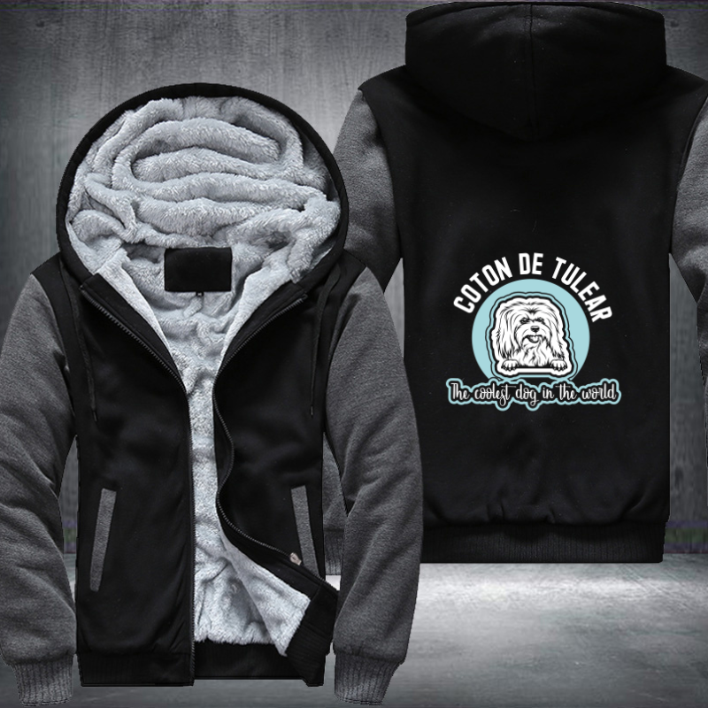 coton de tulear the coolest dog in the world Fleece Hoodies Jacket