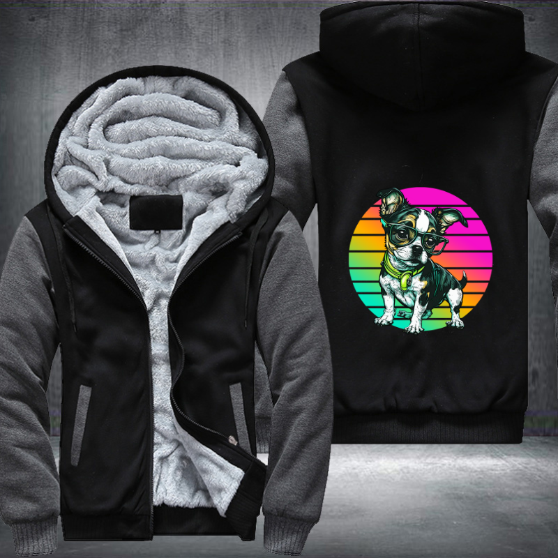 Cute Dog Fleece Hoodies Jacket